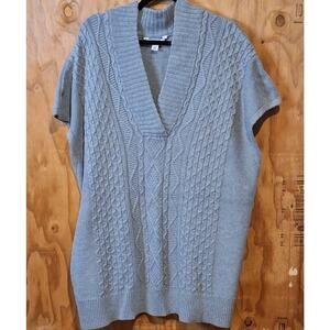 Old Navy Sweater Vest Women's Size 3X Minimalist Neutral Light Academia Preppy